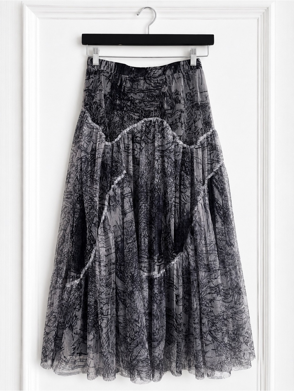 Printed Tulle Midi/Maxi Skirt